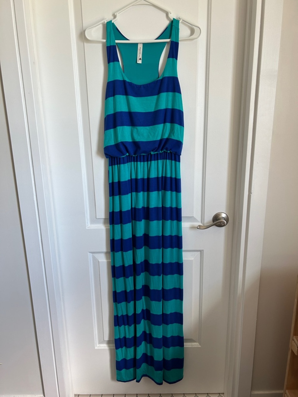 Pink Owl Teal and Navy Sleeveless Dress